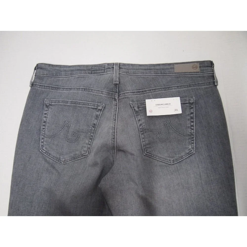 NWT AG Adriano Goldschmied Womens Jeans 31 Legging Ankle Skinny Grey Low Rise - Picture 4 of 7